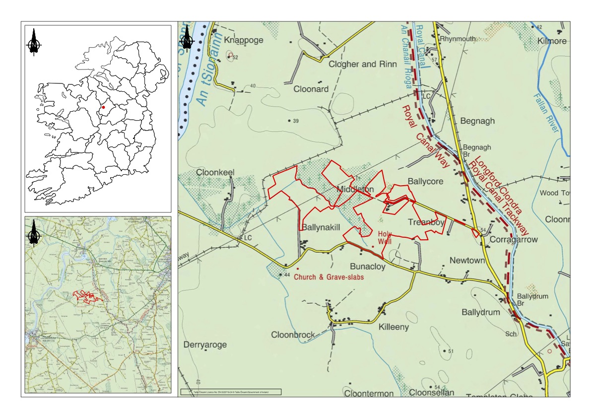 Map view of the Middleton area, with locations of the solar farm site marked.